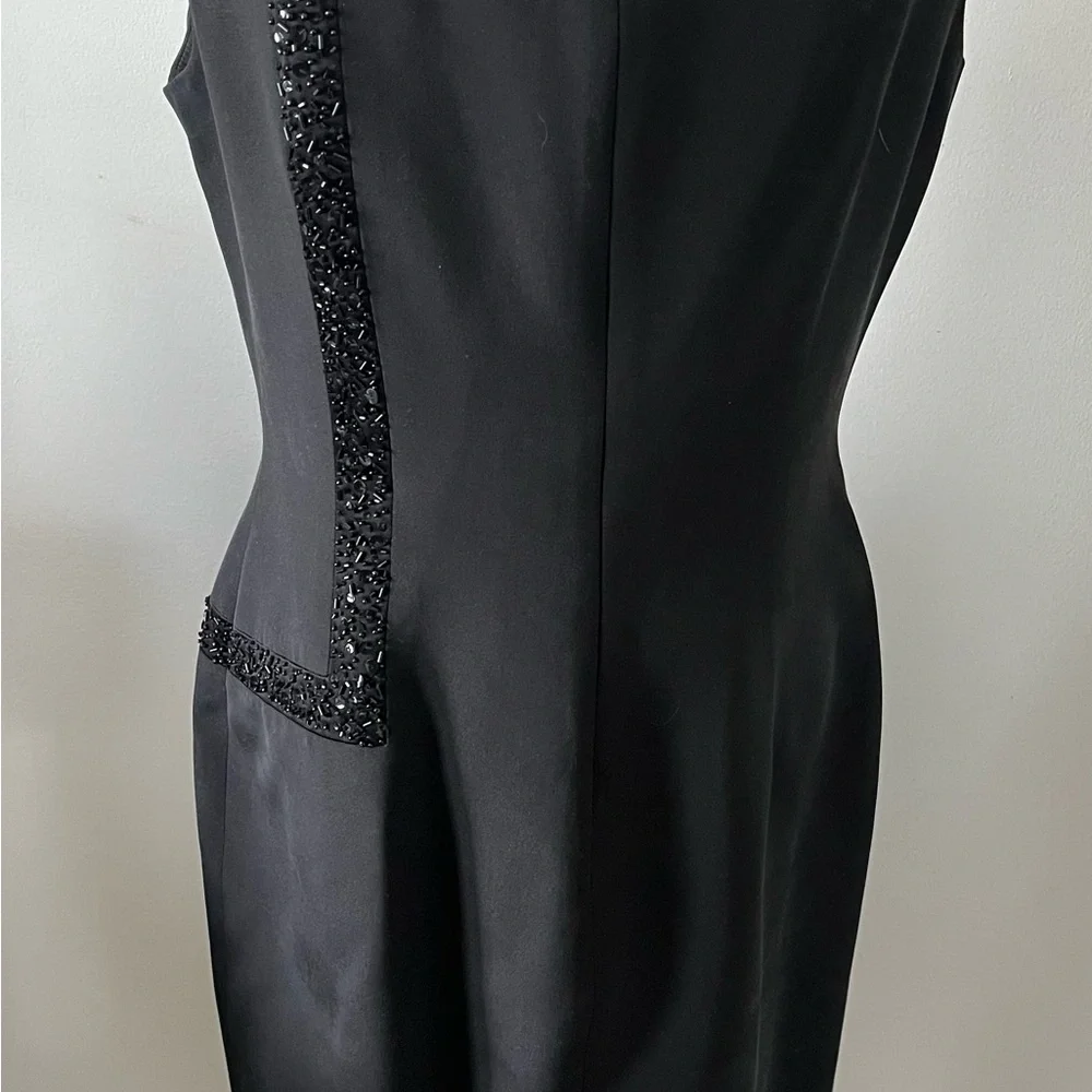 David Meister Black Sheath Cocktail Dress - Picture 3 of 4